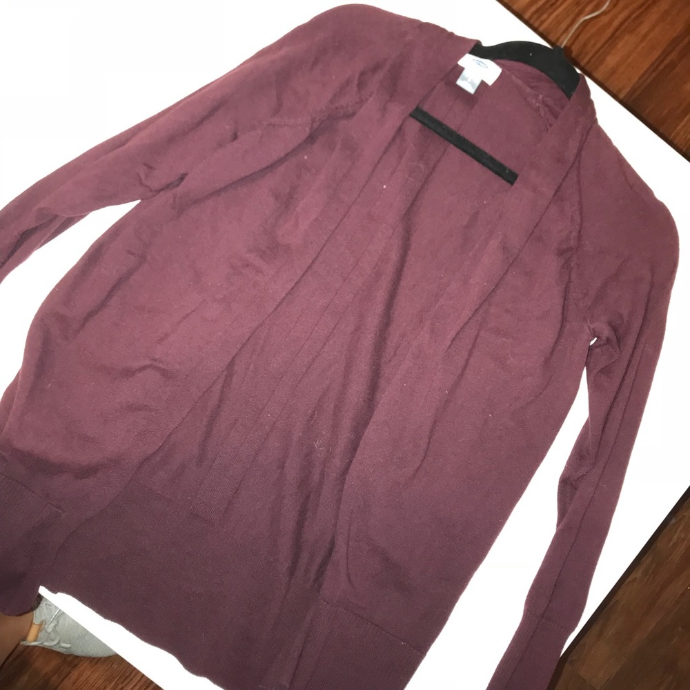 Maroon cardigan